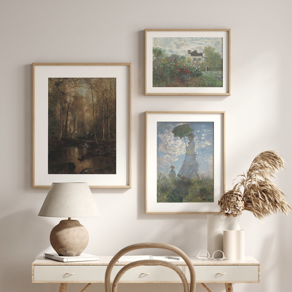 Autumn Forest Stream Vintage Fall Landscape Oil Painting Art Poster - Image 2