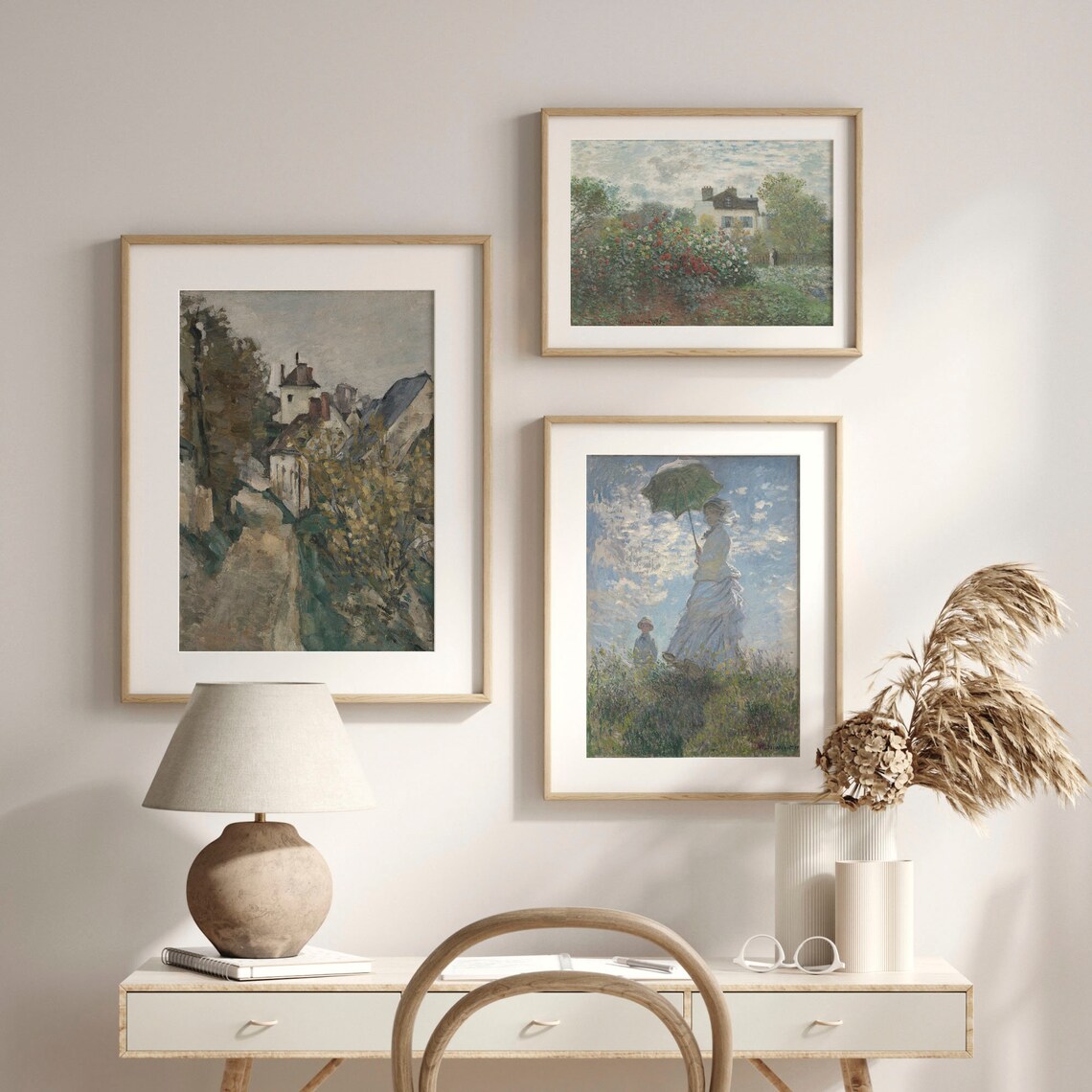 Antique European Landscape, Vintage Village Scene Print - Image 2