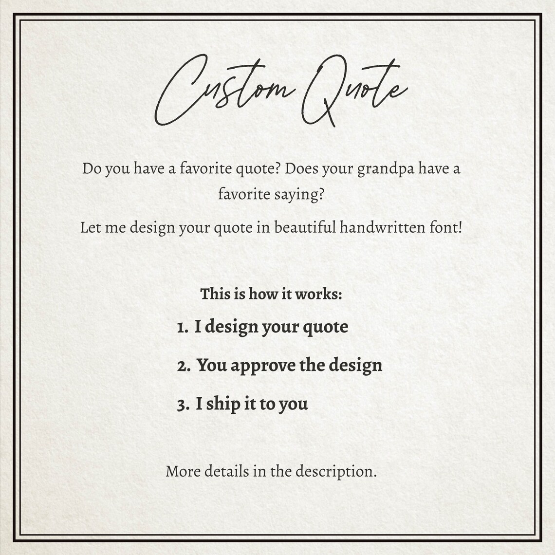 Custom Handwritten Quote Art Print, Personalized - Image 2