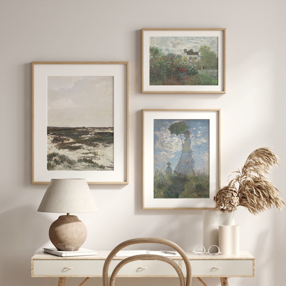Moody Coastal Dunes Landscape Vintage Impressionist Beach Art Poster - Image 2
