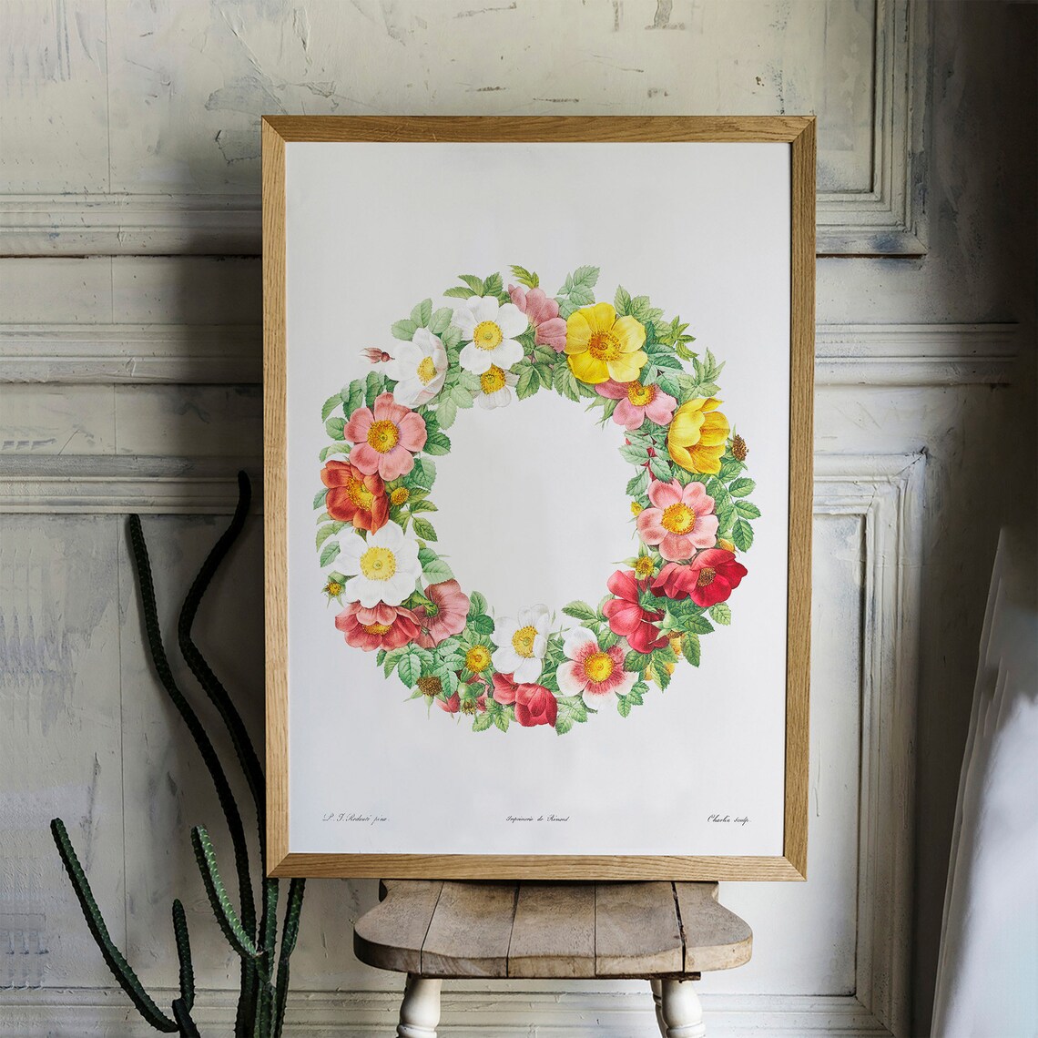Rose Bouquet Vintage Botanical Art Print - Image 2