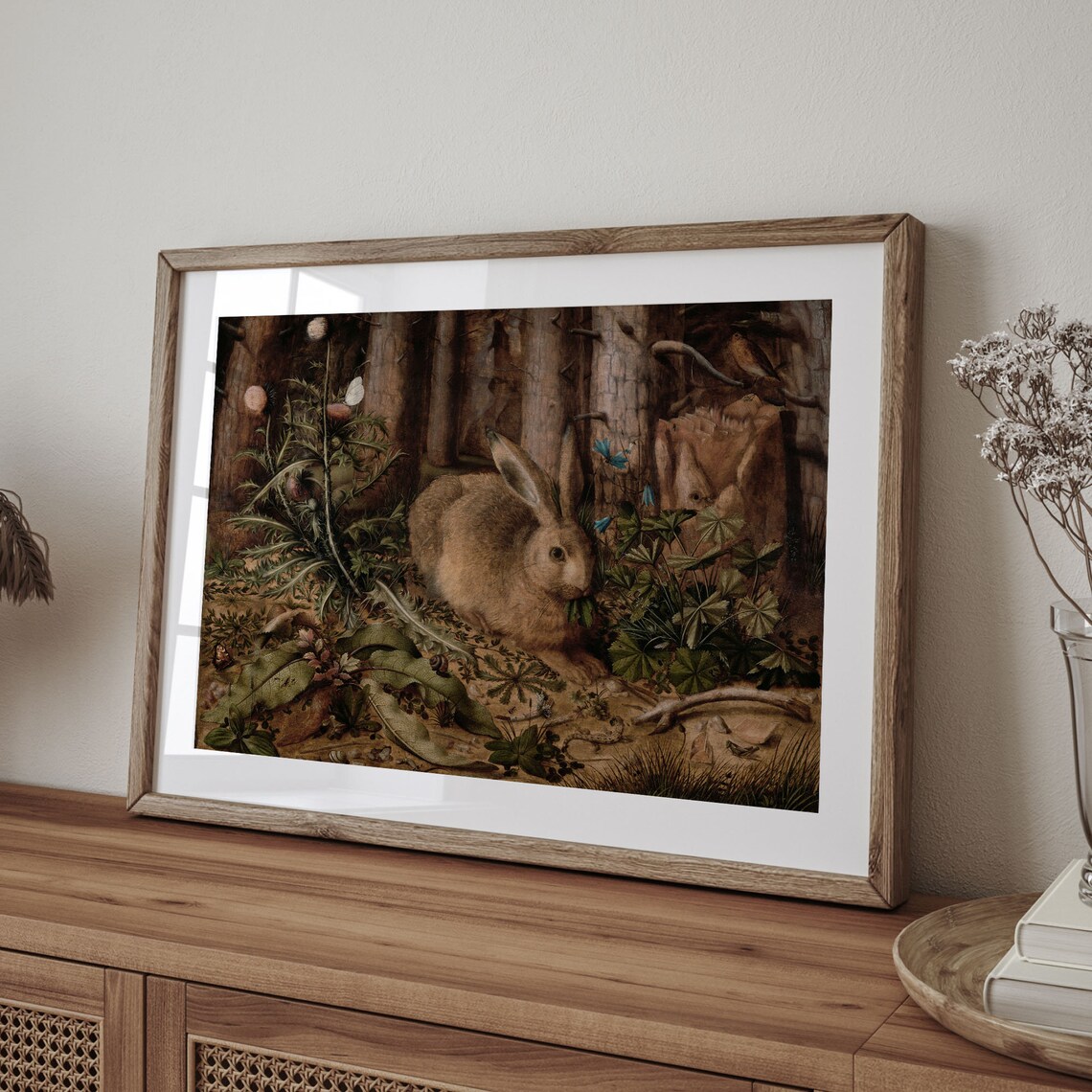 Rabbit Painting Art Print, Vintage Woodland Decor - Image 4