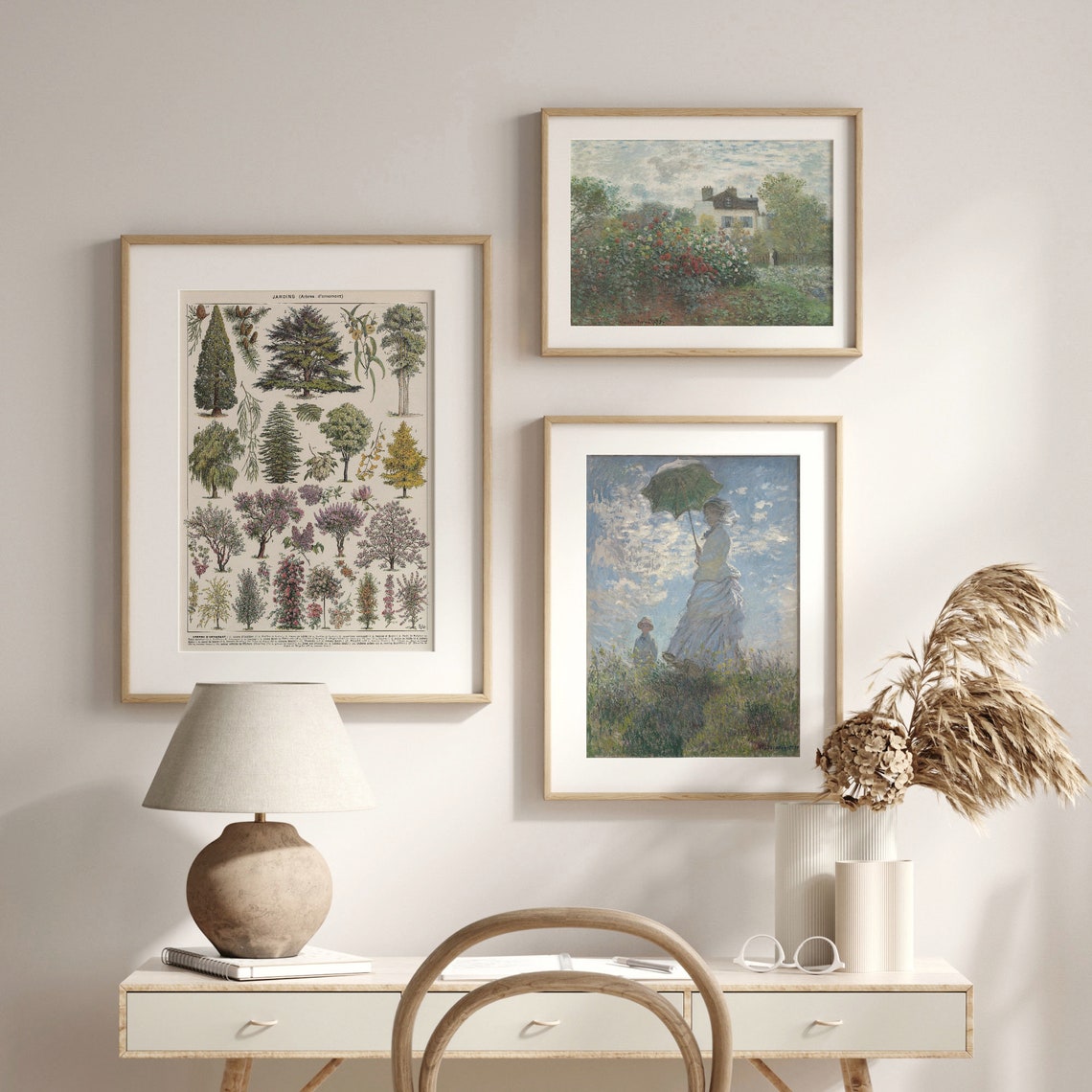 Vintage French Tree Chart Jardins Ornamental Botanical Study Poster - Image 2
