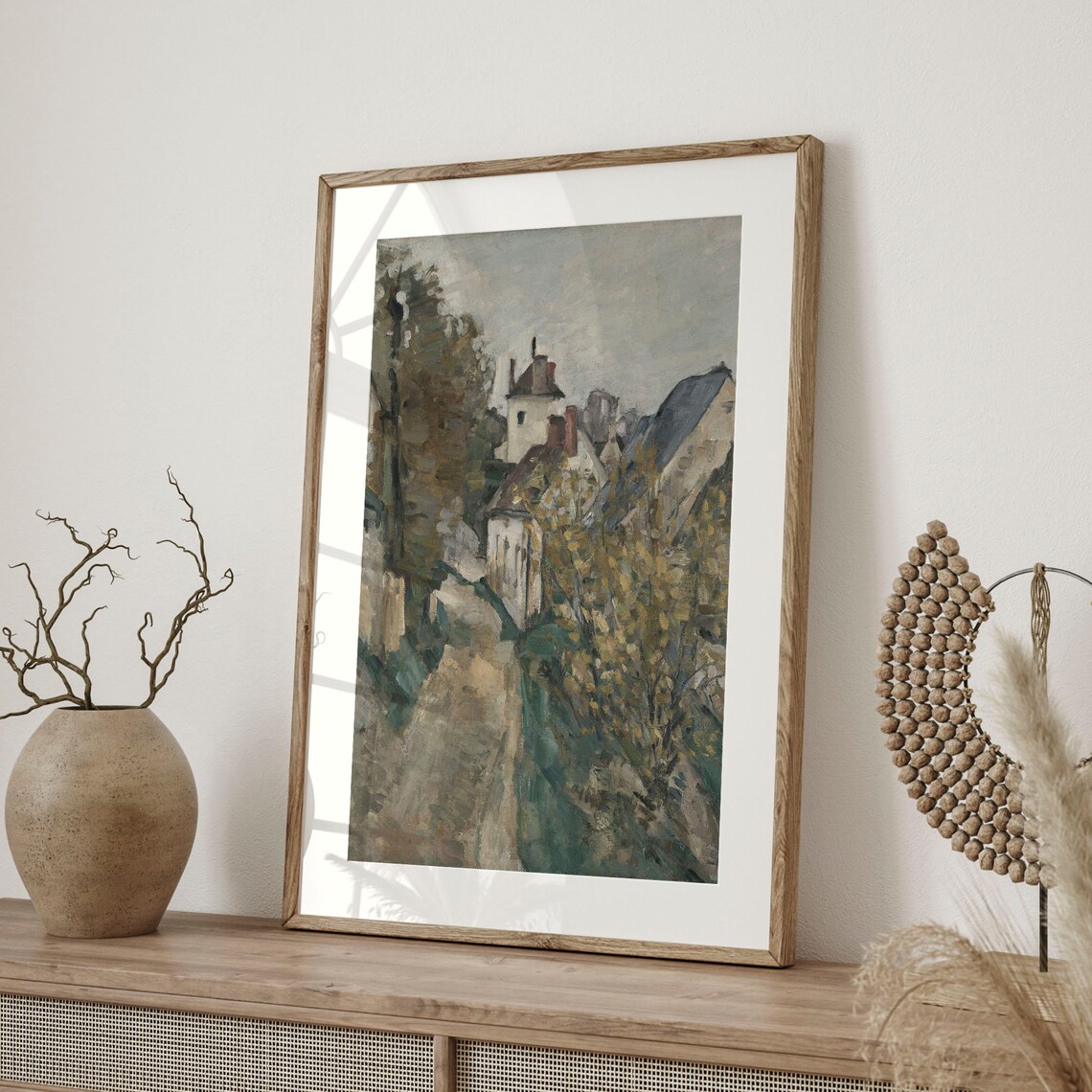 Antique European Landscape, Vintage Village Scene Print - Image 4