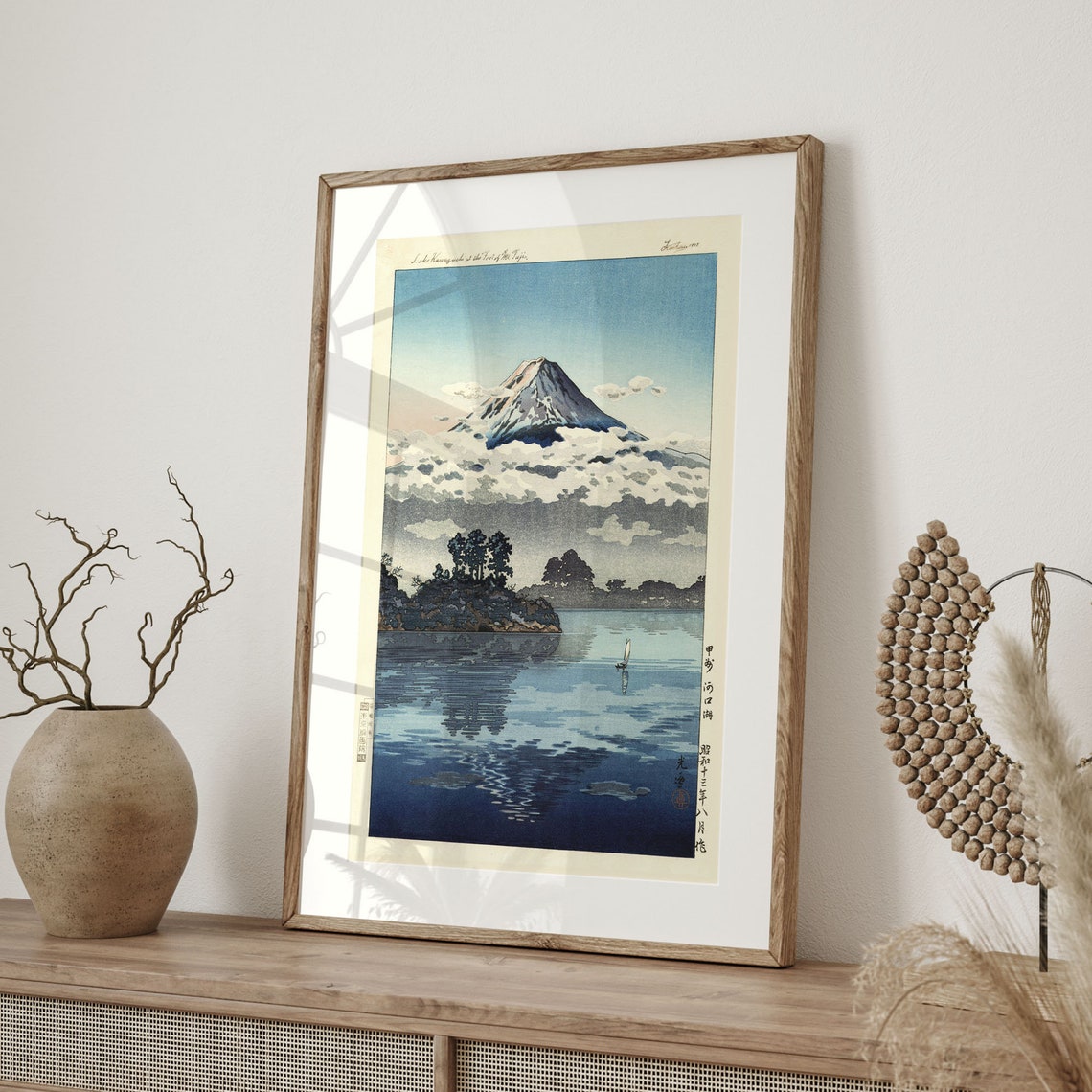 Tsuchiya Koitsu Lake Kawaguchi Mount Fuji Japanese Woodblock Poster - Image 4