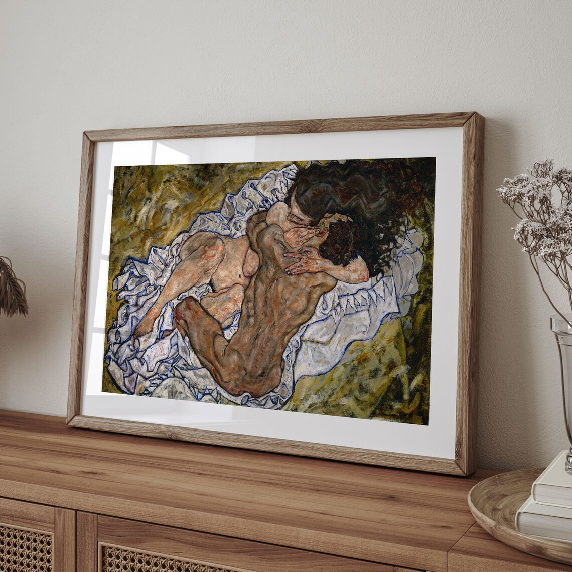 Egon Schiele The Embrace Expressionist Art Print - Image 4