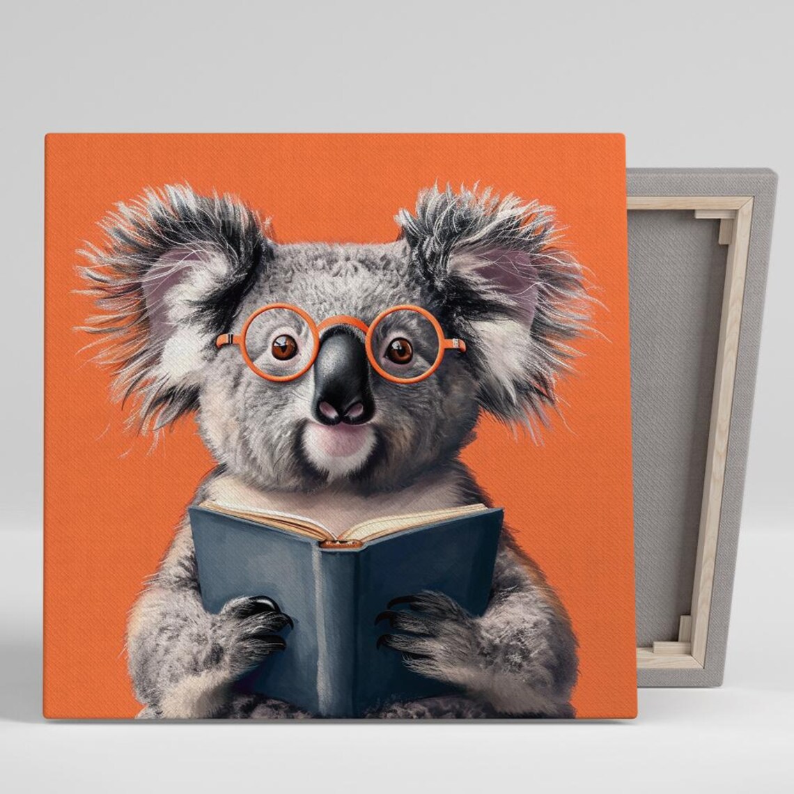 Koala Bookworm, Whimsical Contemporary Art Print