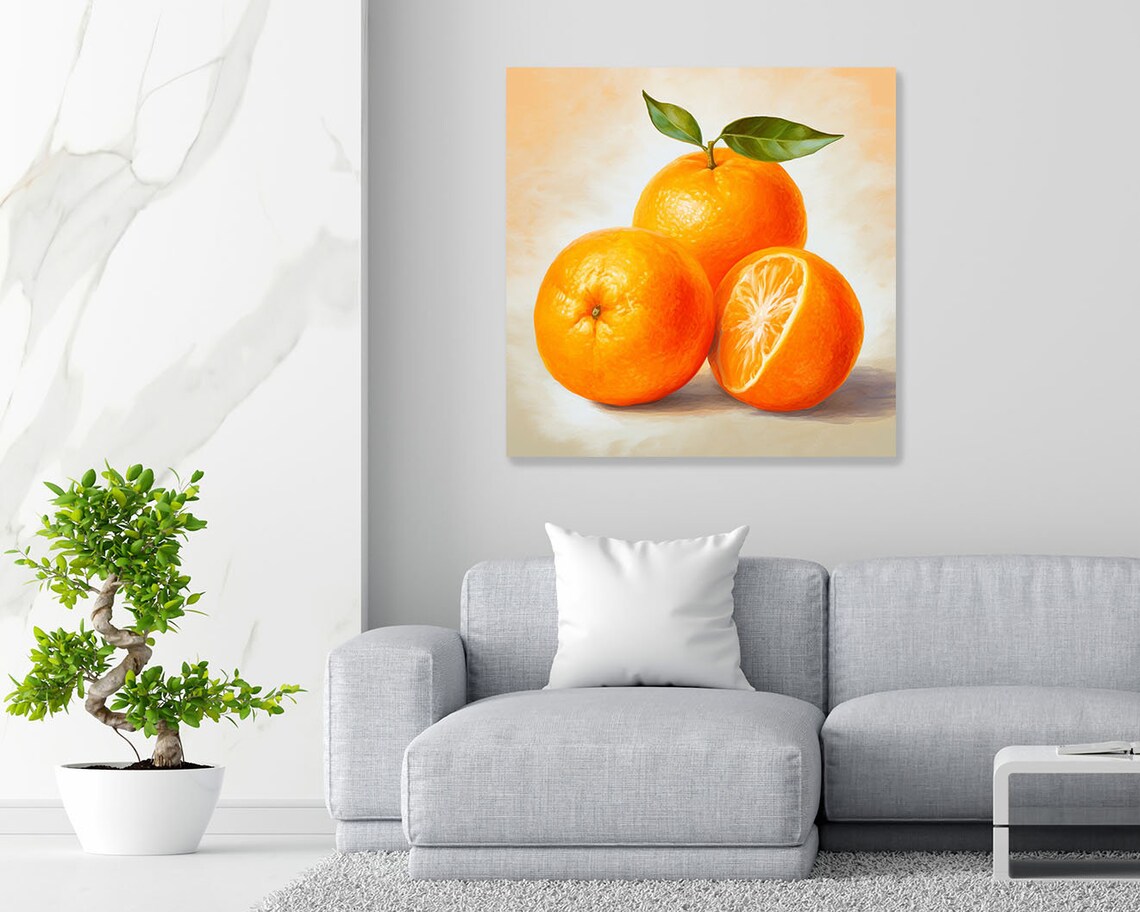 Orange Art Poster, Appetite For Art Kitchen Decor - Image 3