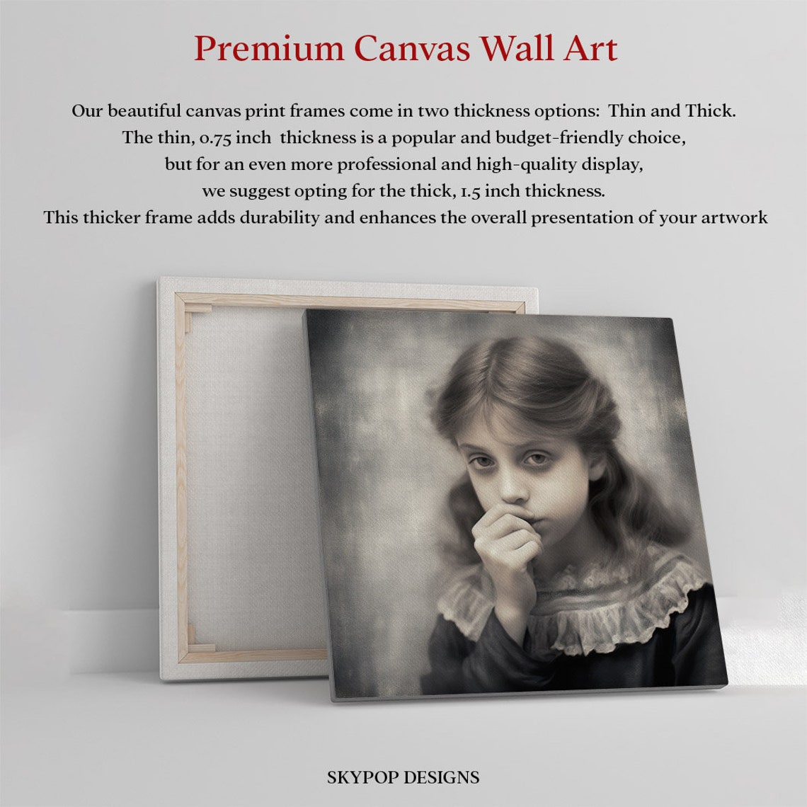 Vintage Sepia Girl Hand Over Mouth Funny Bathroom Humor Art Poster - Image 4