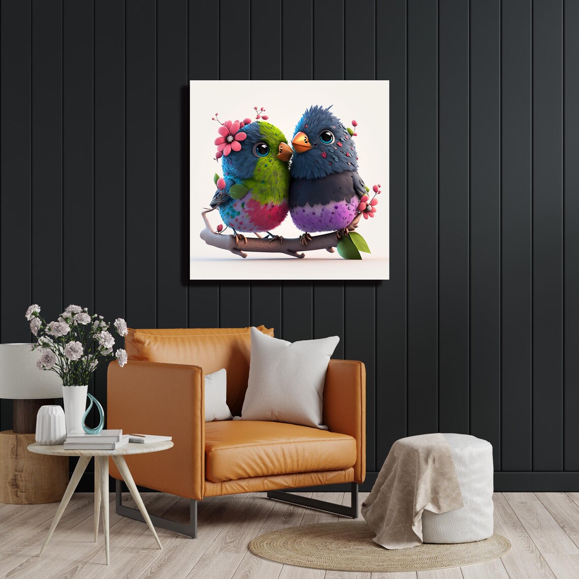 Love Birds Valentines Art Print, Romantic Decor - Image 2
