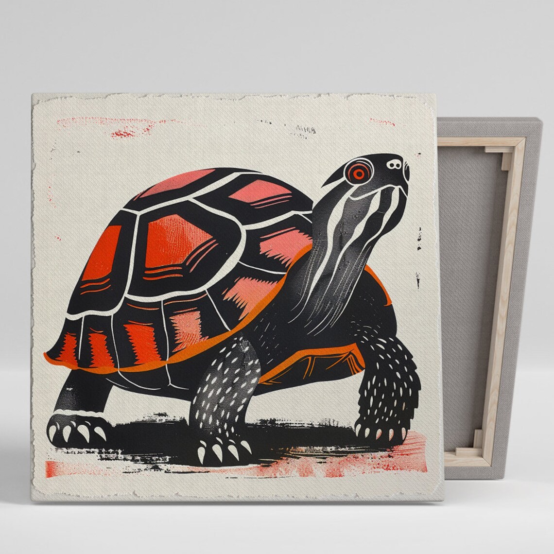 Turtle Bohemian Rustic Living Room Wall Art Print