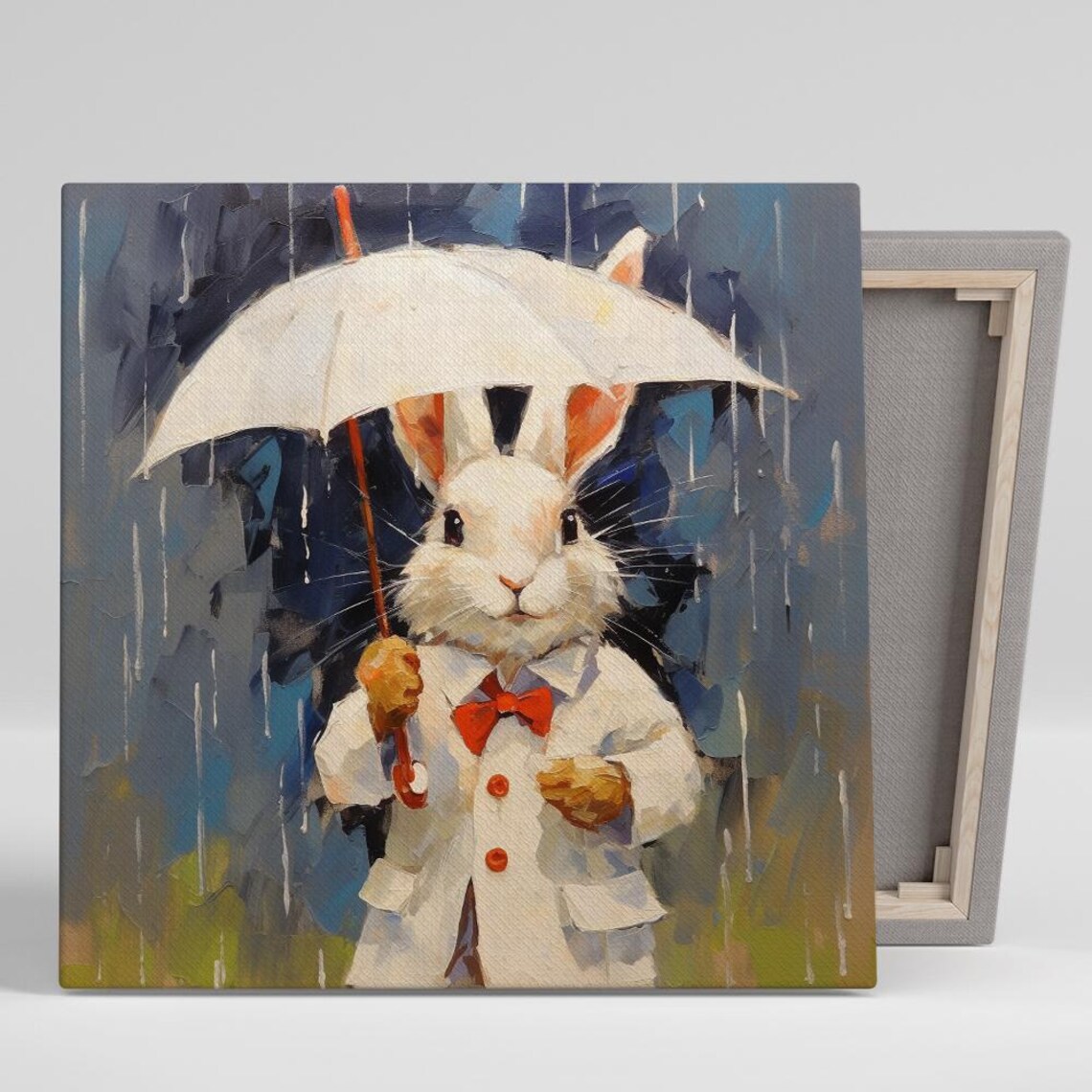 Whimsical Bunny Art Print for Kids' Room Decor