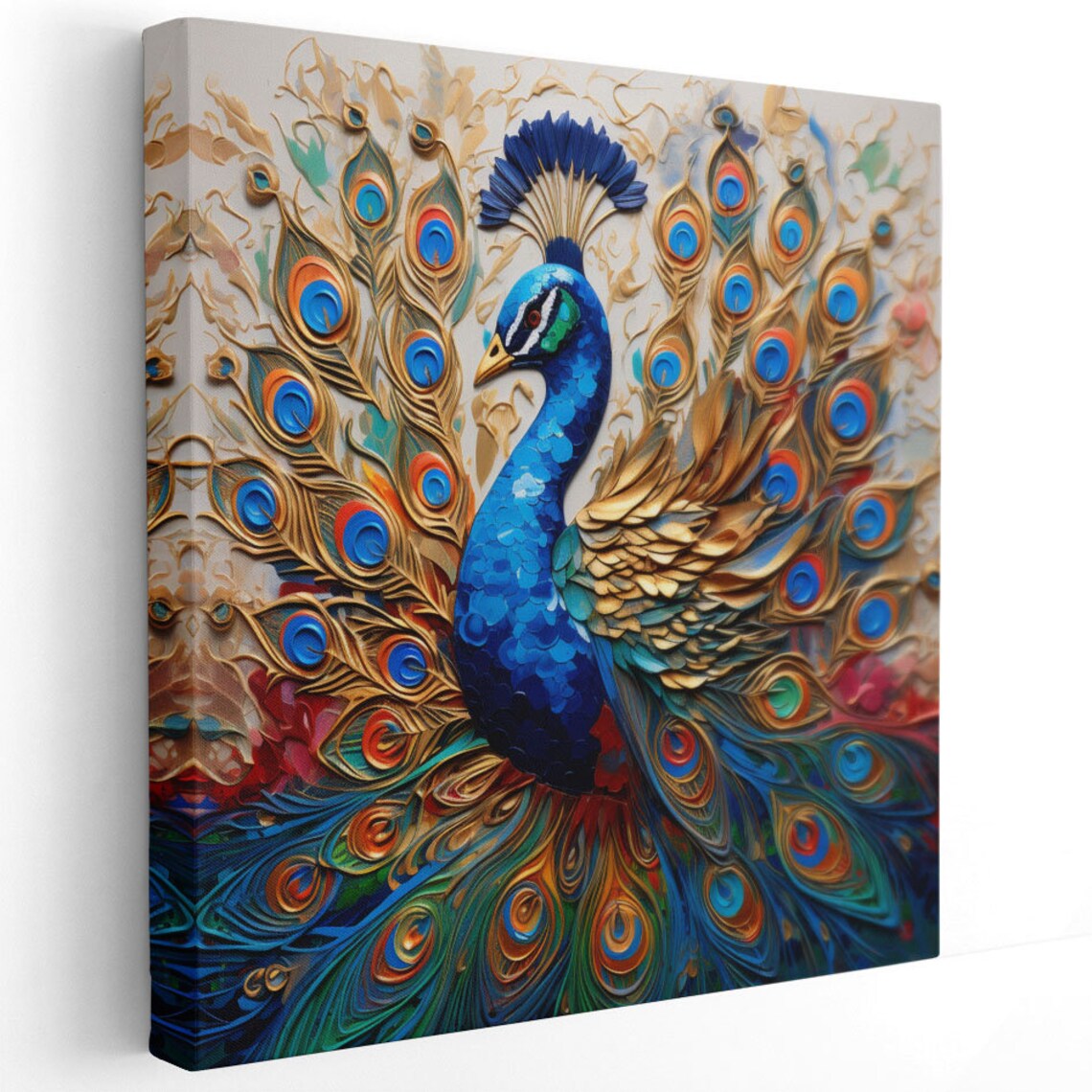 Peacock Wall Art Print, Exotic Living Room Decor - Image 2