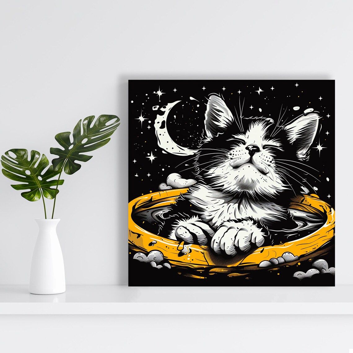 Whimsical Cat Adventure Art Print, Childrens Room - Image 2