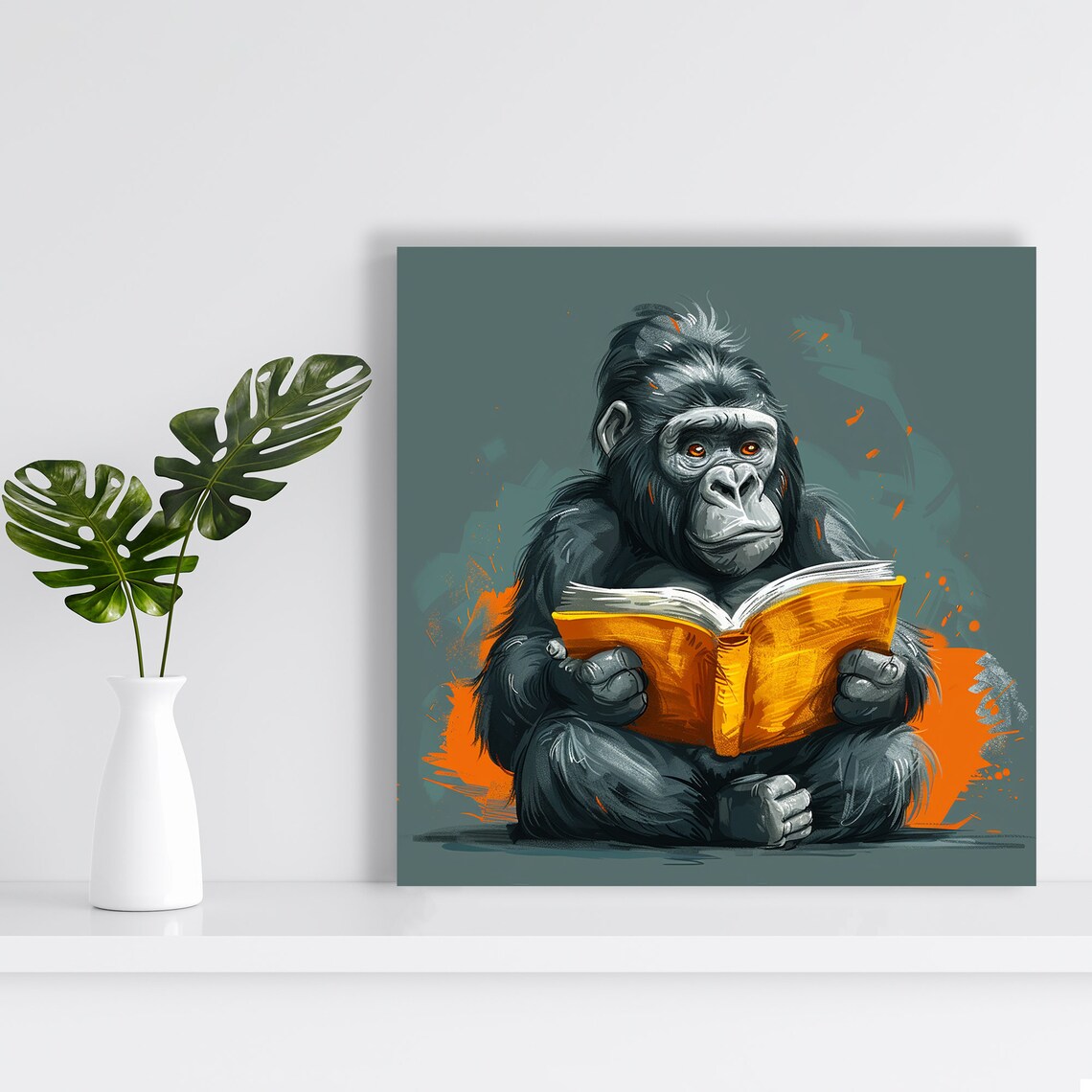 Gorilla Intellectual Contemporary Wall Art Print - Image 2