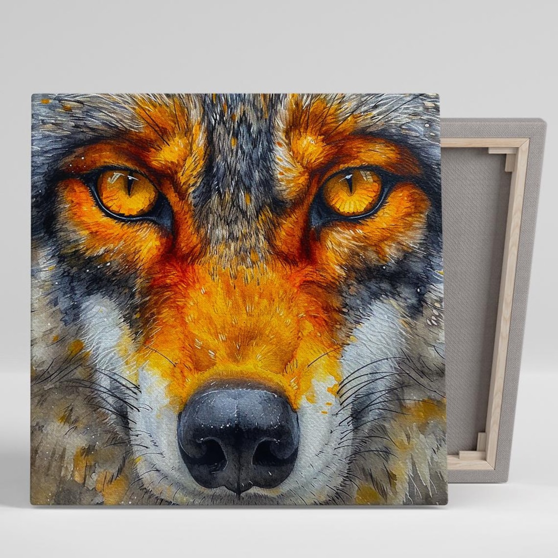 Fox Contemporary Nature Art Print, Animal Wall Decor
