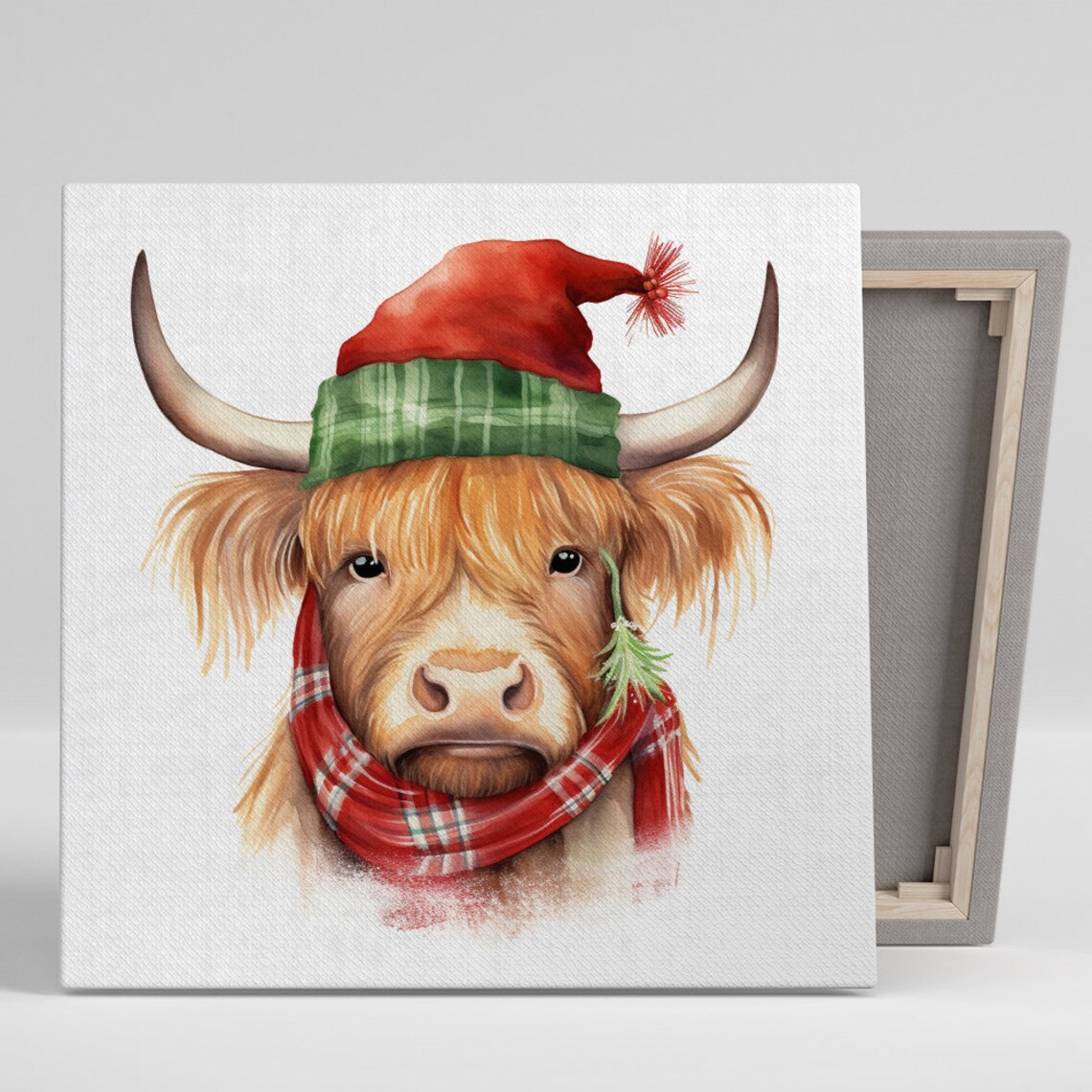 Highland Cow Rustic Decor Art Print, Whimsical