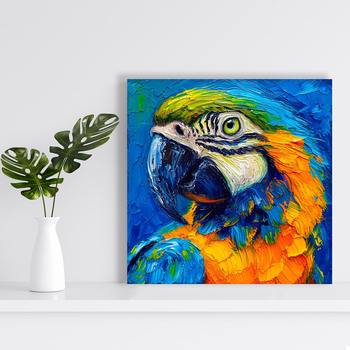 Macaw Mosaic Contemporary Wall Art Print for Living Room - Image 2