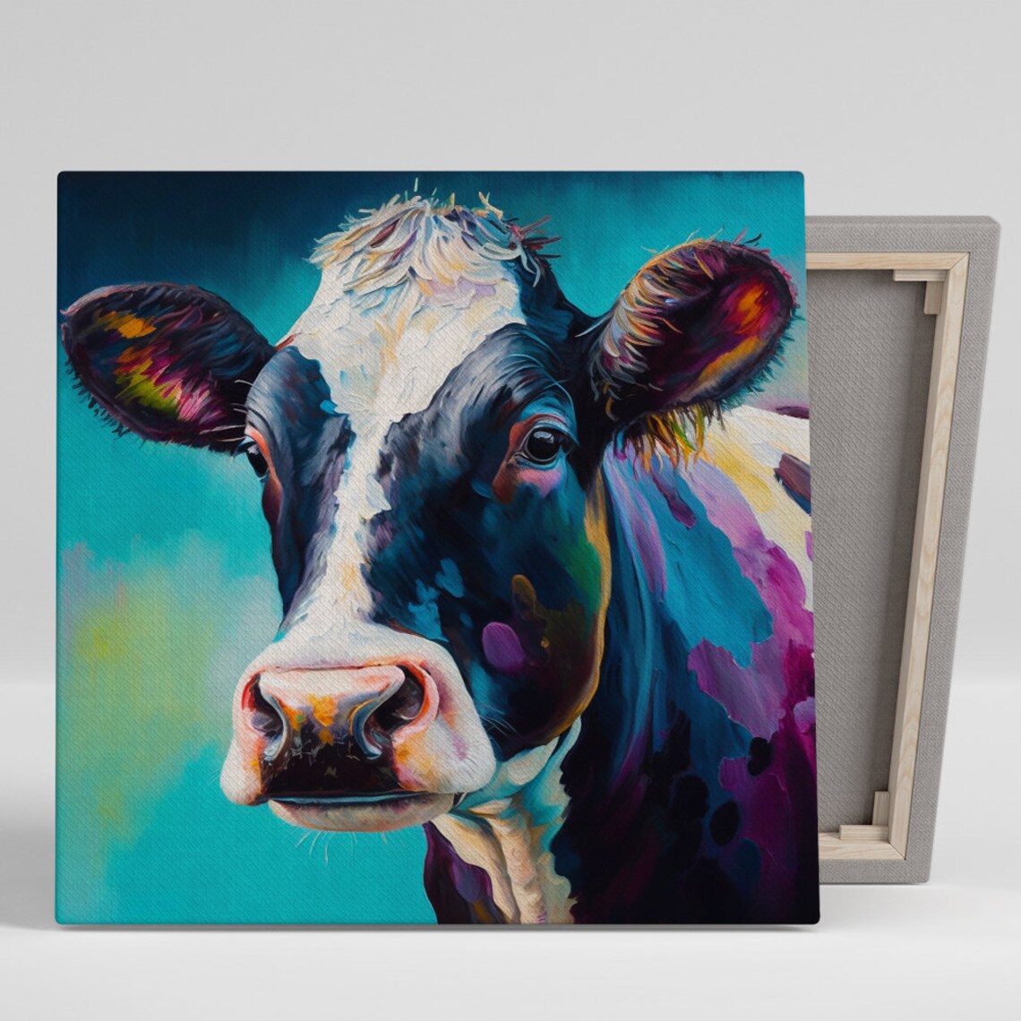 Cow Art Print, Contemporary Farmhouse Boho Decor