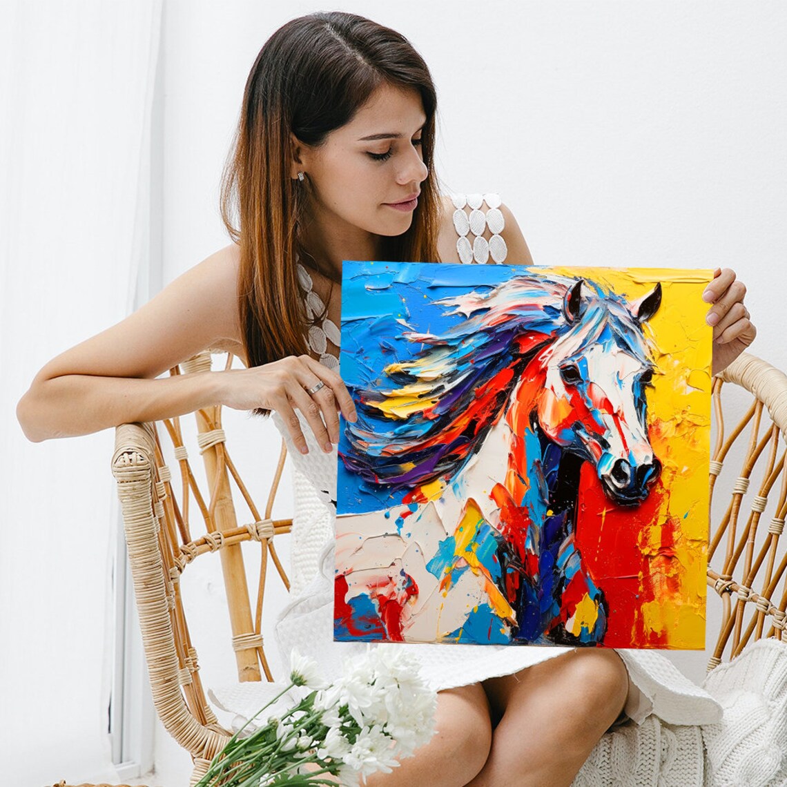 Abstract Horse Art Print, Contemporary Equine Decor - Image 3