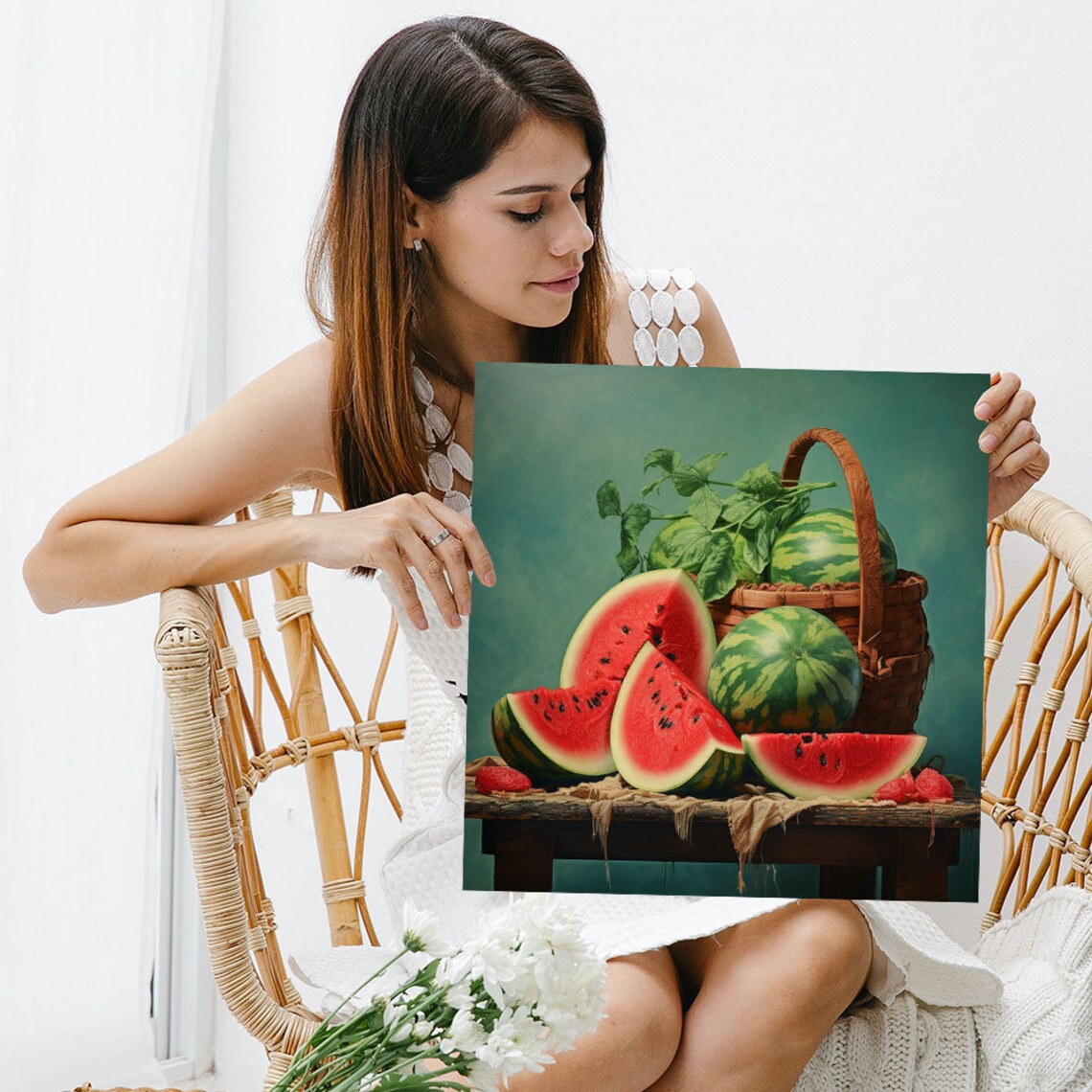 Watermelon Poster, Whimsical Kitchen Decor - Image 3