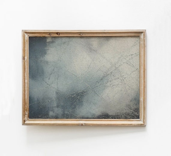 Blue Abstract Print Calming Coastal Wall Art