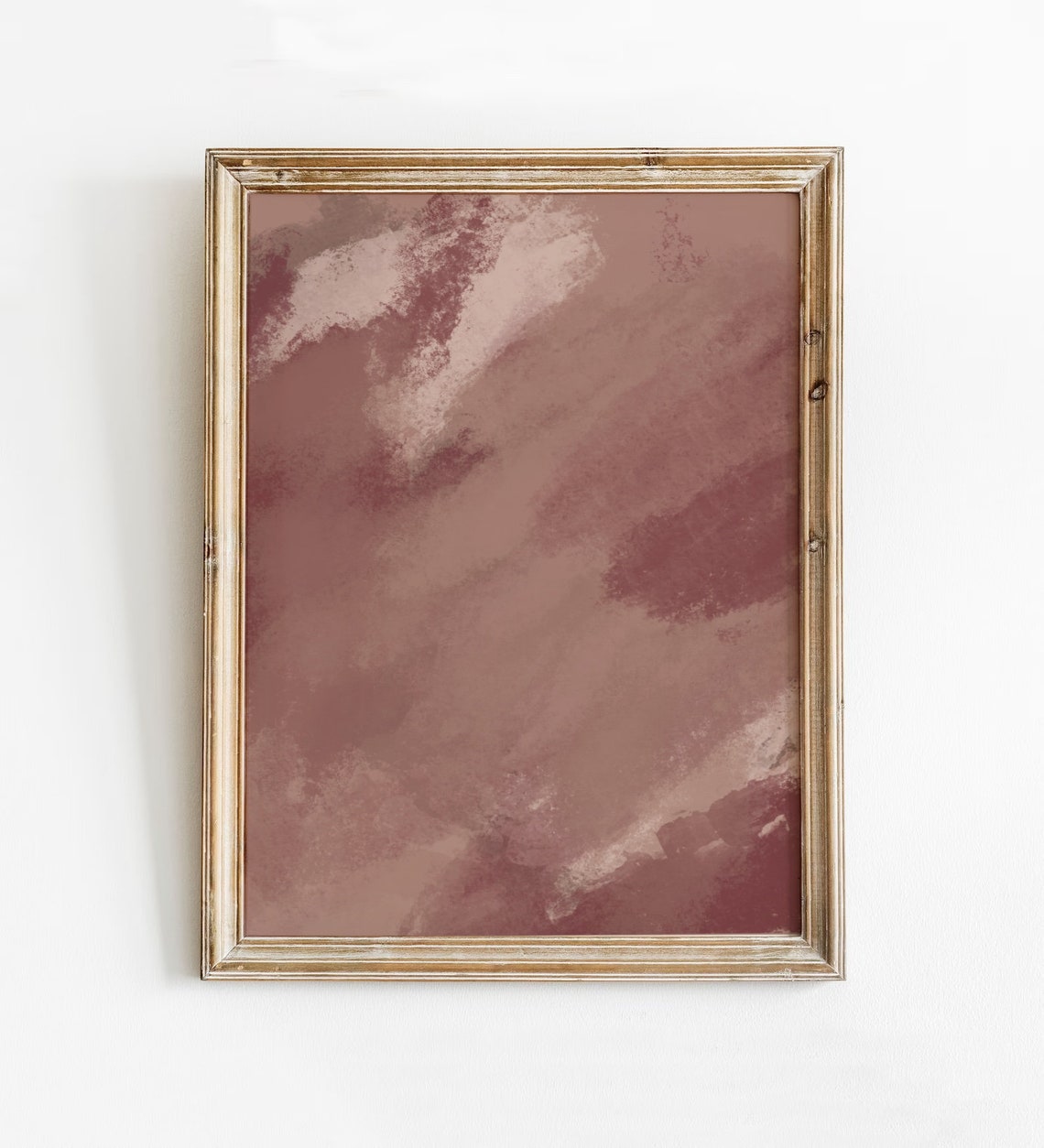 Abstract Mauve Art Print Modern Pink Oil Painting