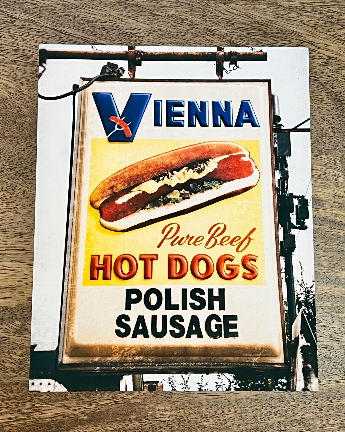 Vienna Beef Pure Beef Hot Dogs Polish Sausage Chicago Signage Poster - Image 2