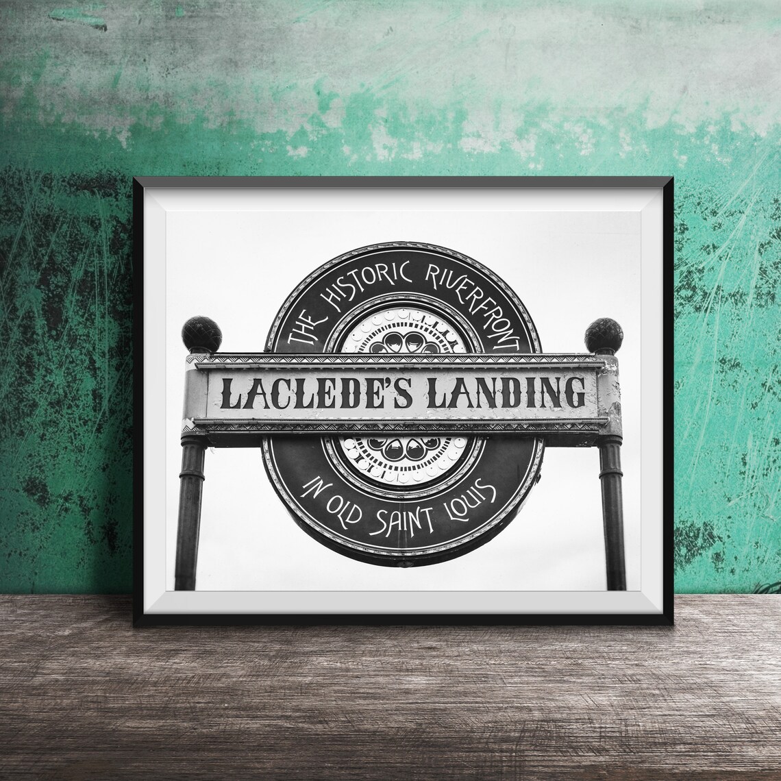 Lacledes Landing Historic Riverfront Old Saint Louis Sign Poster - Image 2