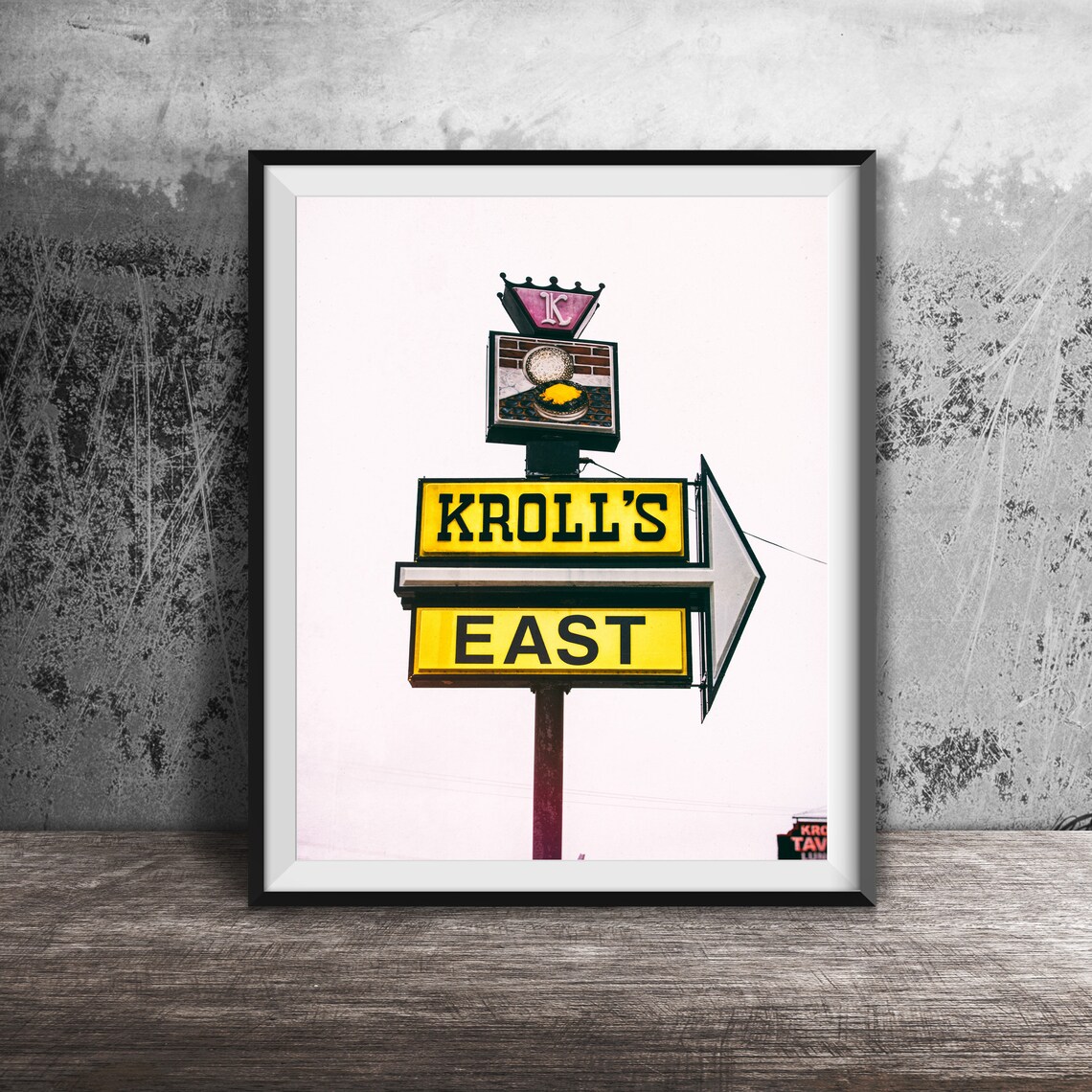 Kroll's East Crowned Arrow Sign Green Bay Wisconsin Photo Poster
