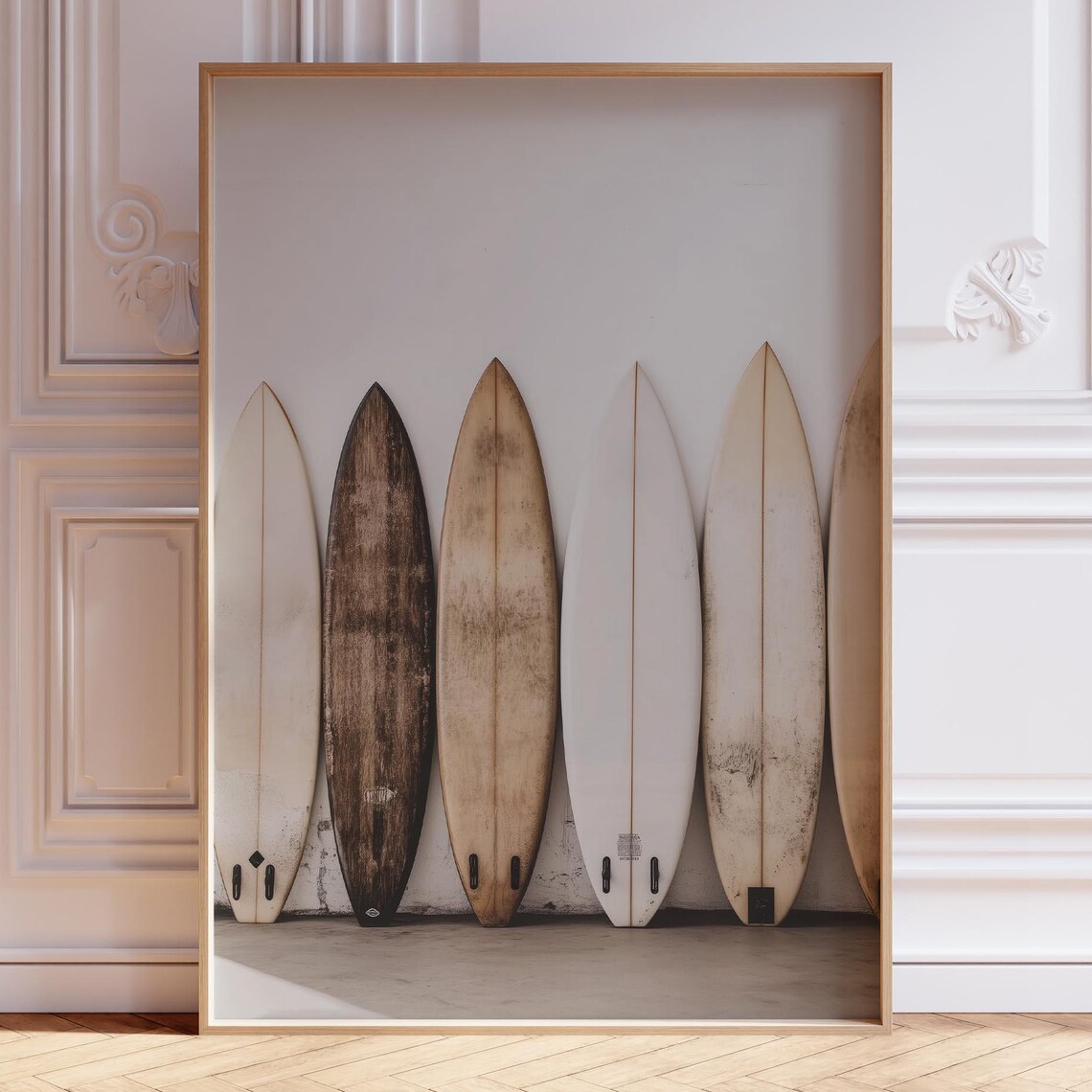 Vintage Surf Art Print Surfboard Surfing Poster Summer Wall Rustic