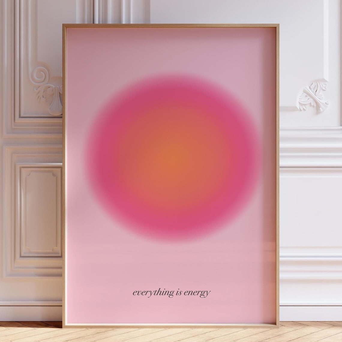 Aura Poster Zen Wall Art Pink Print Meditation Psychedelic Manifestation Yoga