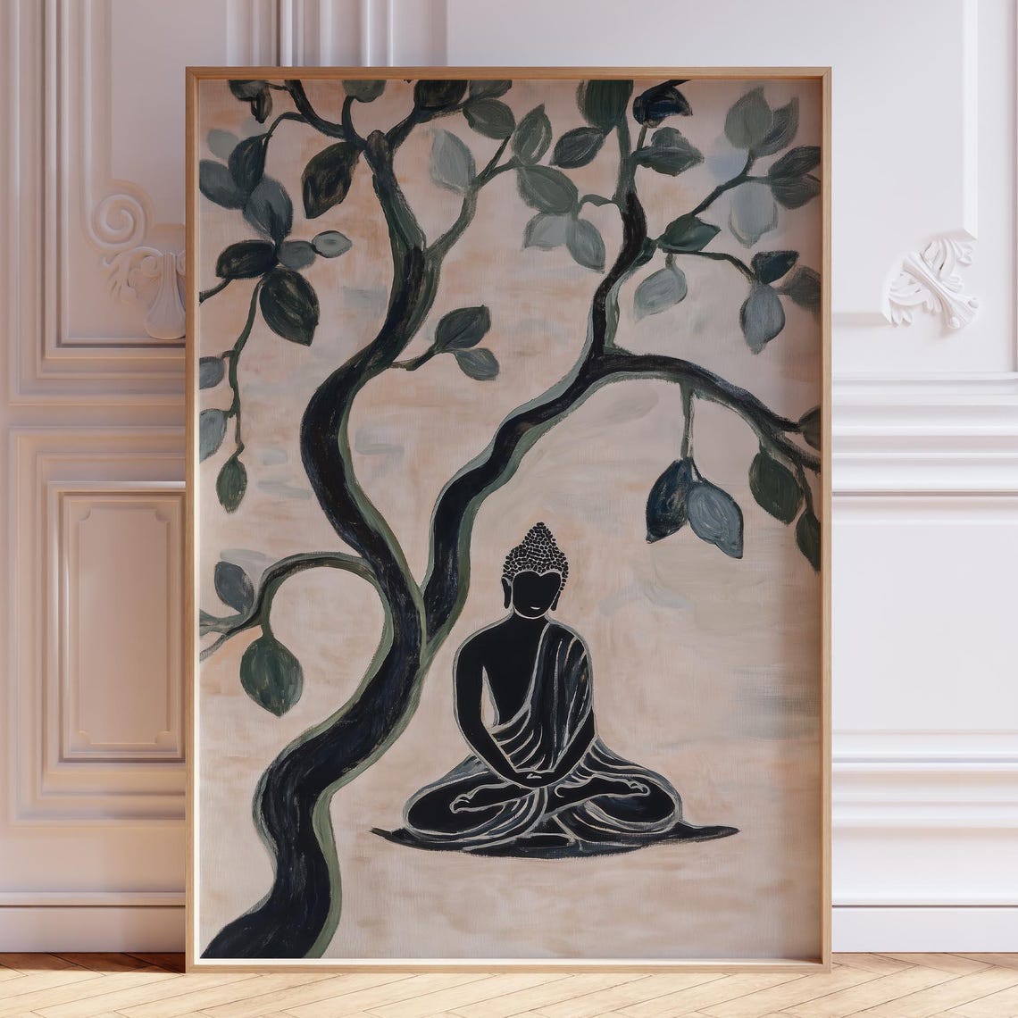 Buddha Wall Art Poster Zen Bodhi Tree Of Life Buddhist Print