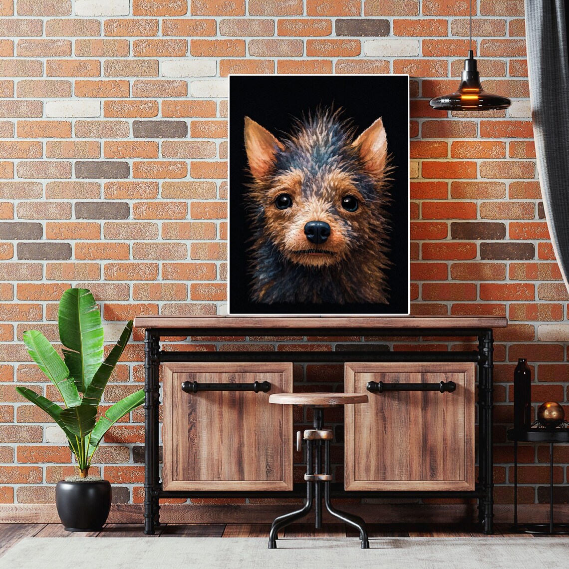Yorkshire Terrier Puppy Close Up Big Eyes Dog Portrait Poster - Image 6
