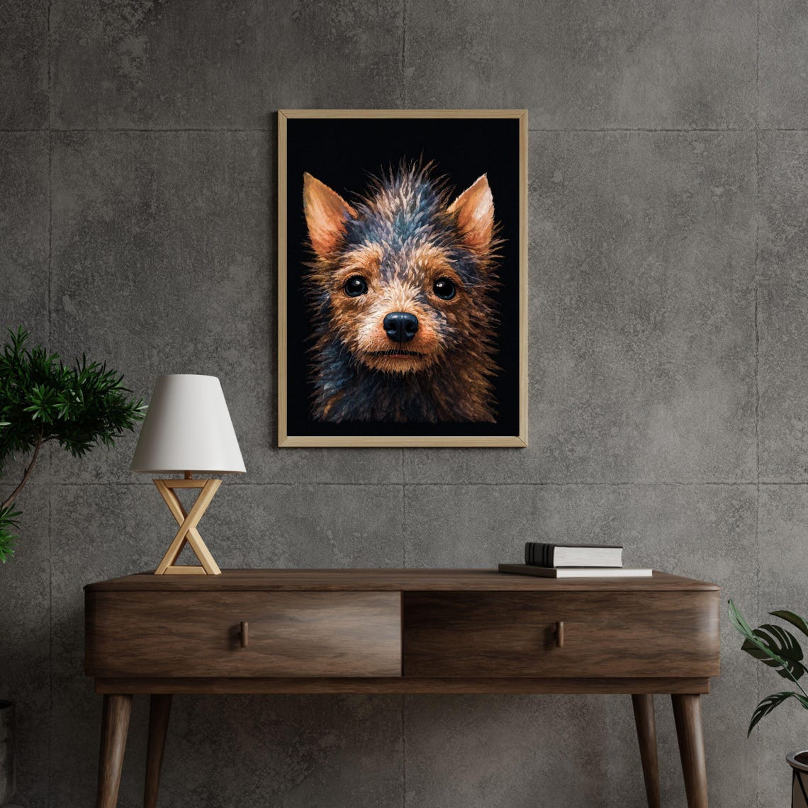 Yorkshire Terrier Puppy Close Up Big Eyes Dog Portrait Poster - Image 4