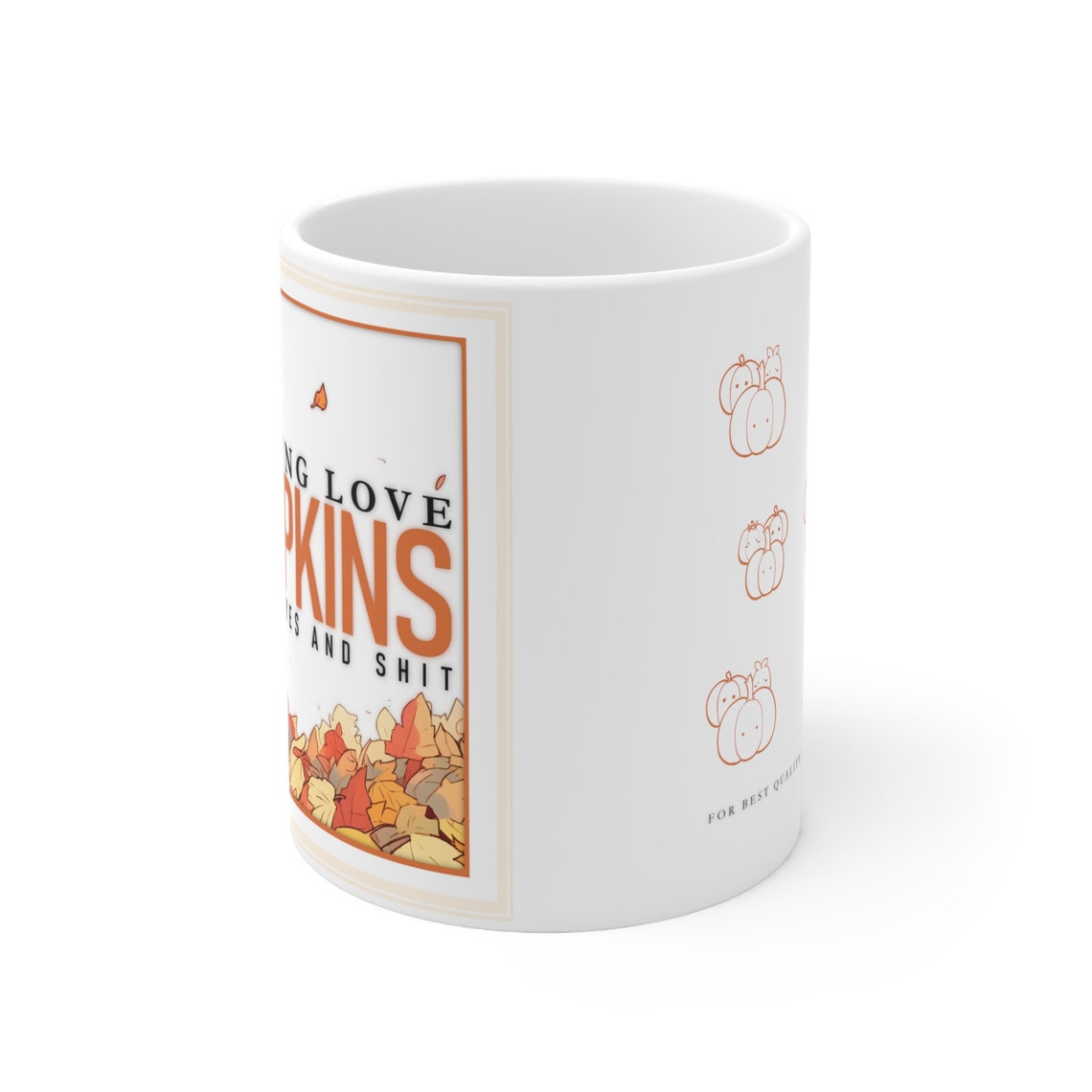 I Fcking Love Pumpkins Funny Mug - Image 2