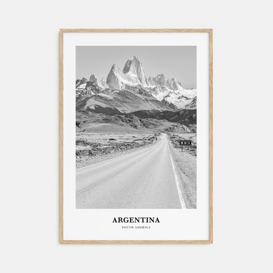 Argentina Patagonia Mount Fitz Roy Road leading to Peaks Poster