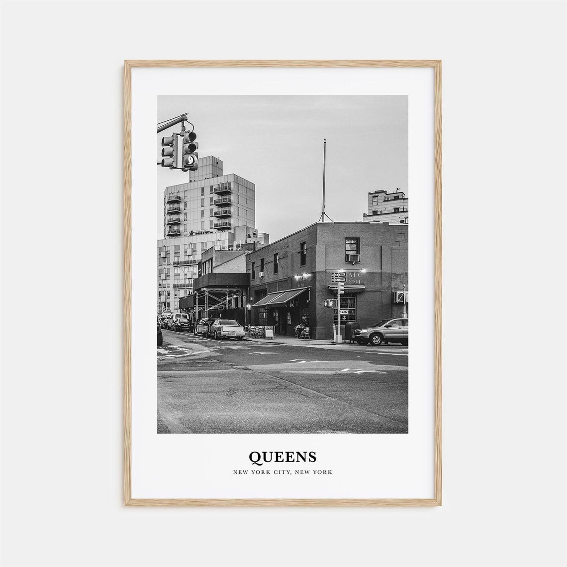 Queens New York City Street Corner Bodega Scene Photography Poster