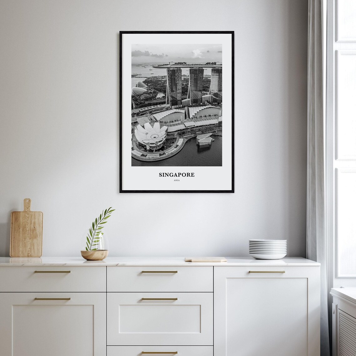 Singapore Wall Art No 3 Singapore Wall Decor Singapore Poster Singapore Home Decor Singapore Travel Gift Singapore Travel Print - Image 2