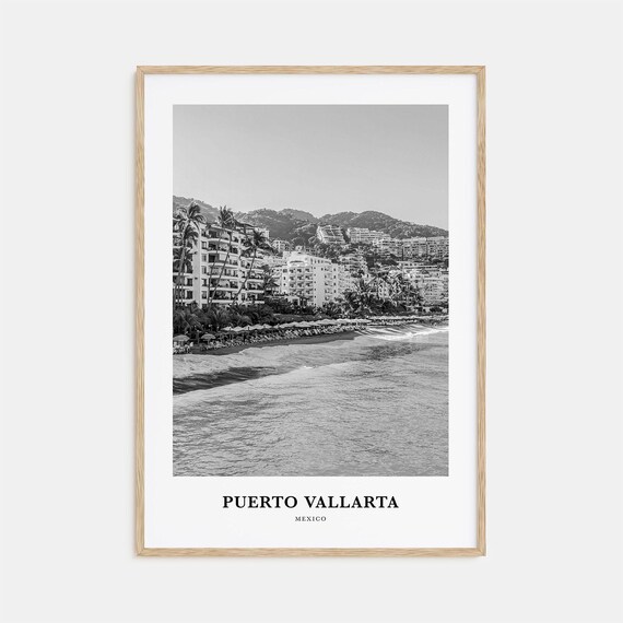 Puerto Vallarta Mexico Beach Resort Palms Waves Coastline Poster
