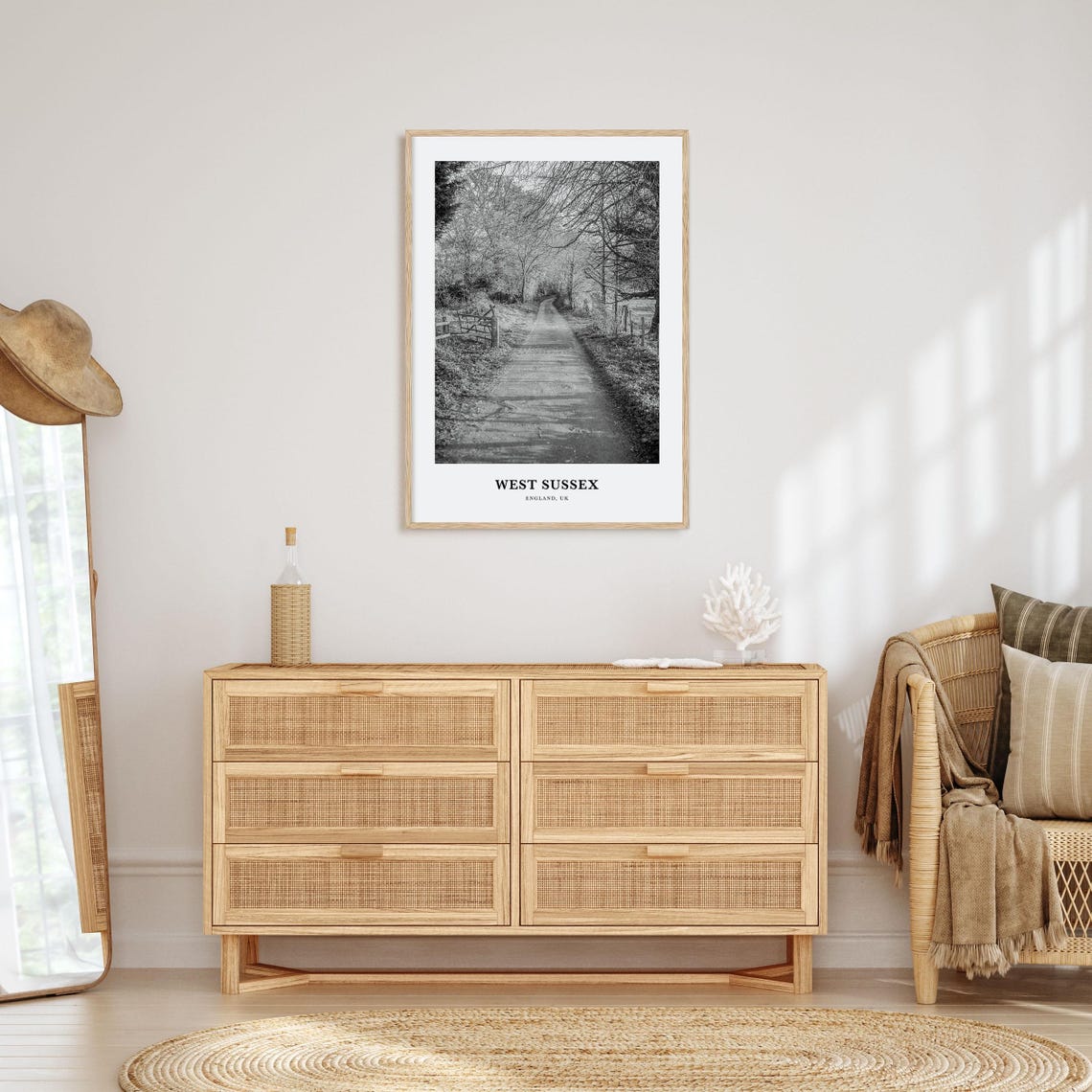 West Sussex Wall Art West Sussex Wall Decor West Sussex Poster West Sussex Home Decor West Sussex Travel Gift West Sussex Travel Print - Image 3