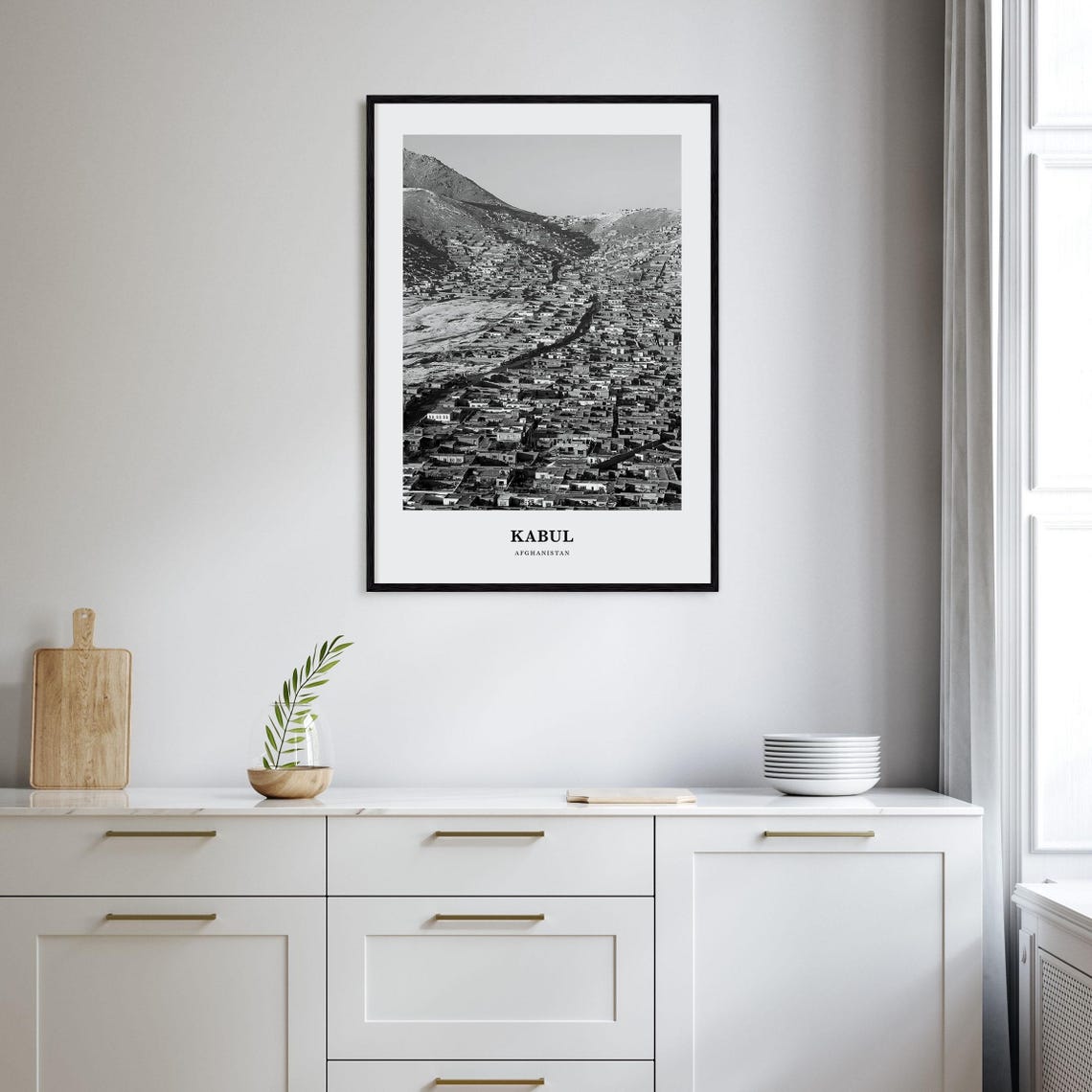 Kabul Afghanistan Old City Black White Photography Art Poster - Image 2