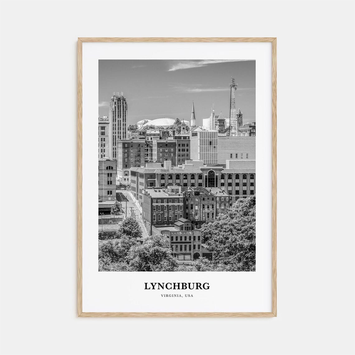 Lynchburg Wall Art Lynchburg Wall Decor Lynchburg Poster Lynchburg Home Decor Lynchburg Travel Gift Lynchburg Travel Print