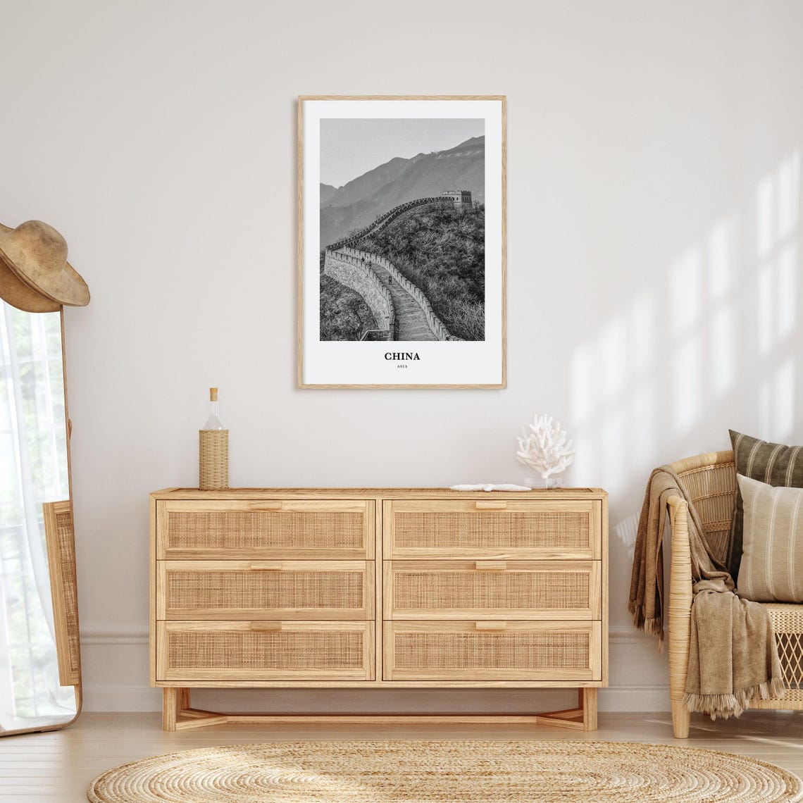 China Great Wall Winding Over Mountain Ridge Scenic View Poster - Image 3