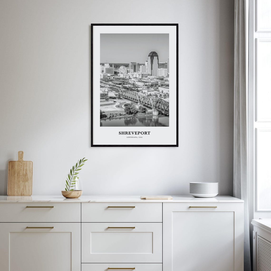Shreveport Wall Art Shreveport Wall Decor Shreveport Poster Shreveport Home Decor Shreveport Travel Gift Shreveport Travel Print - Image 2