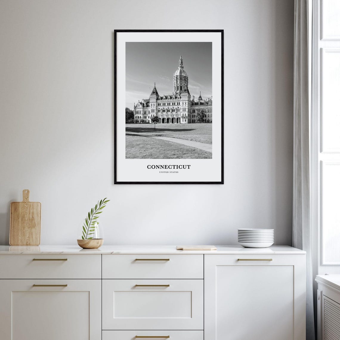 Connecticut State Capitol Building in Hartford Travel Poster - Image 2