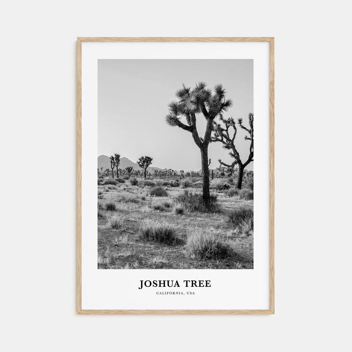 Joshua Tree Desert with Iconic Trees California Travel Poster