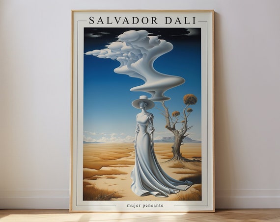 Salvador Dali Thinking Woman Art Print