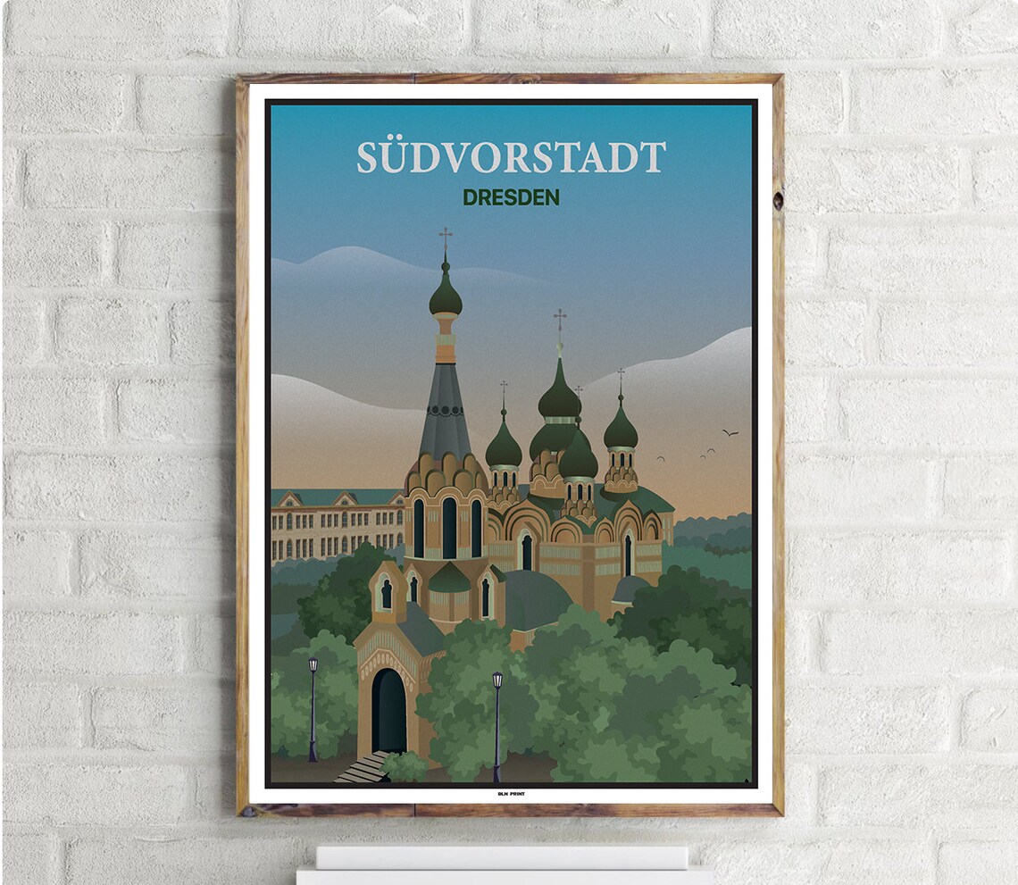 Dresden Sdvorstadt Vintage Travel Poster Print