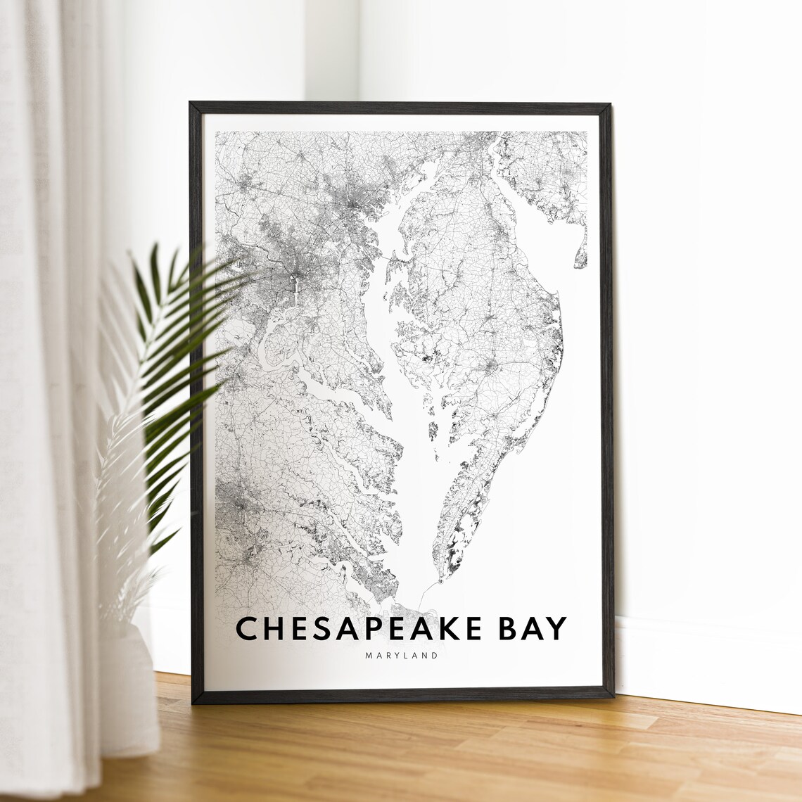Chesapeake Bay Map Poster, Maryland Travel Map - Image 4